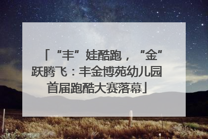 “丰”娃酷跑，“金”跃腾飞：丰金博苑幼儿园首届跑酷大赛落幕